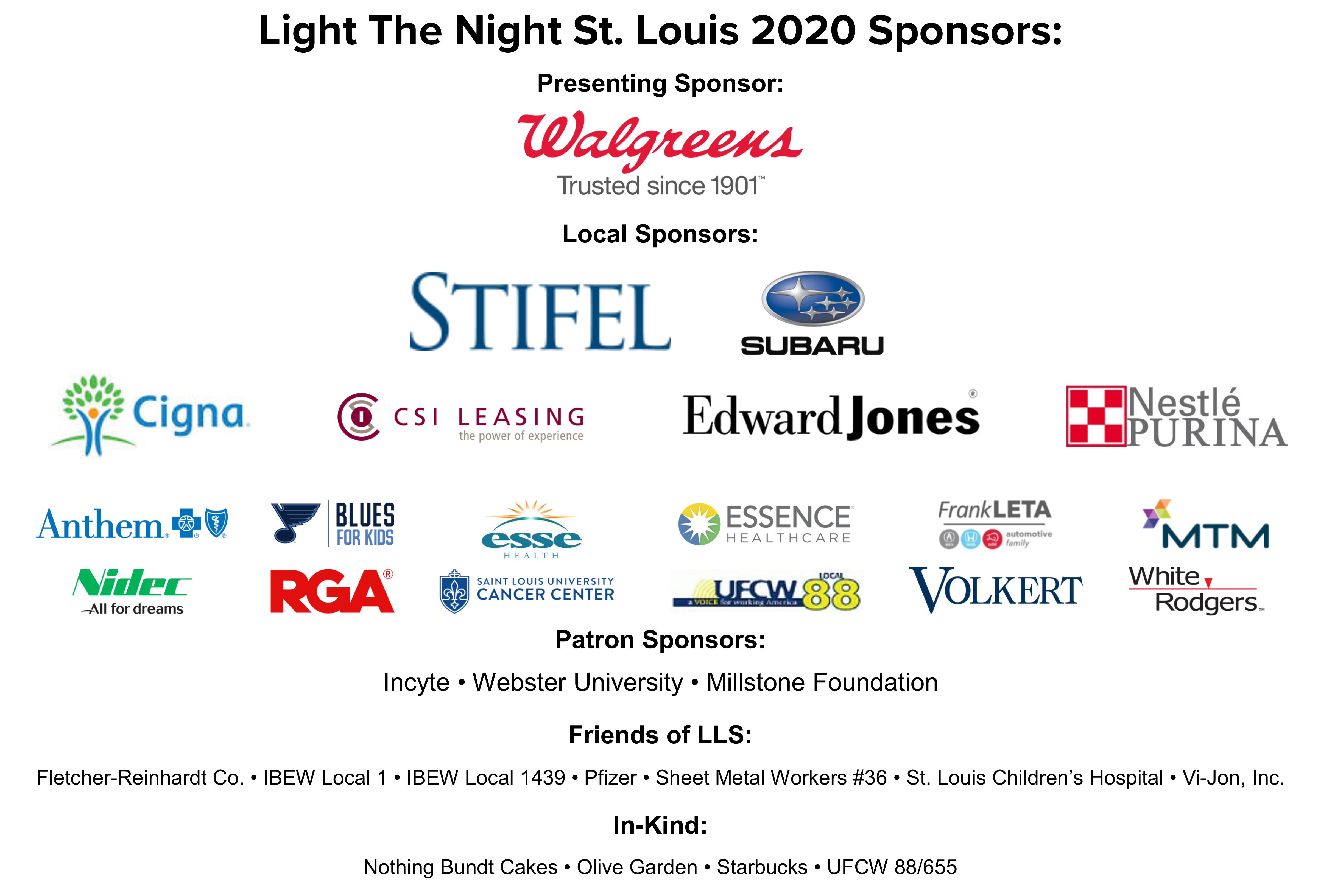Light The Night St. Louis Sponsorship Light The Night Leukemia